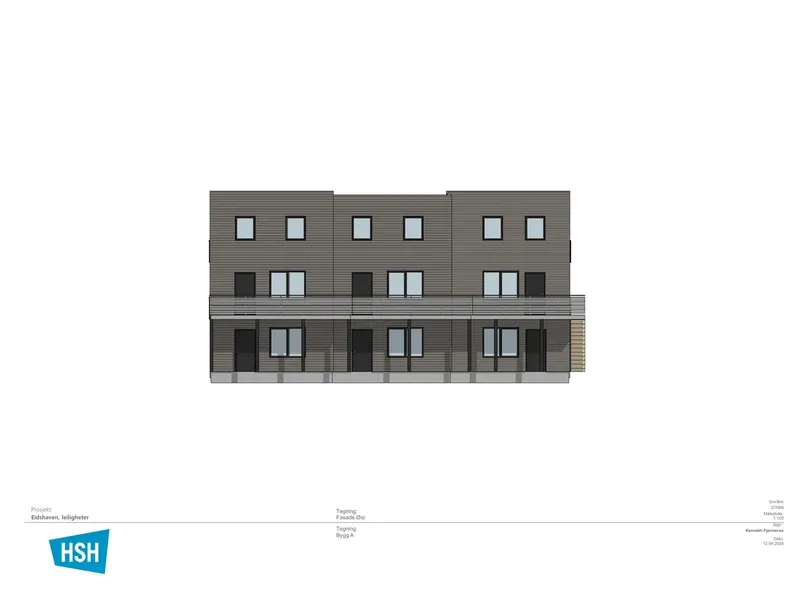 Fasade fra byggesøknad