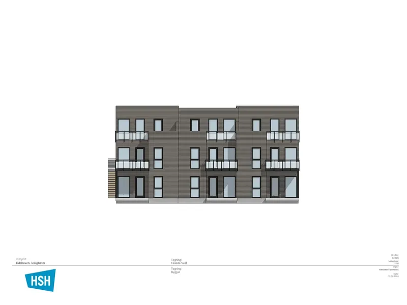 Fasade fra byggesøknad