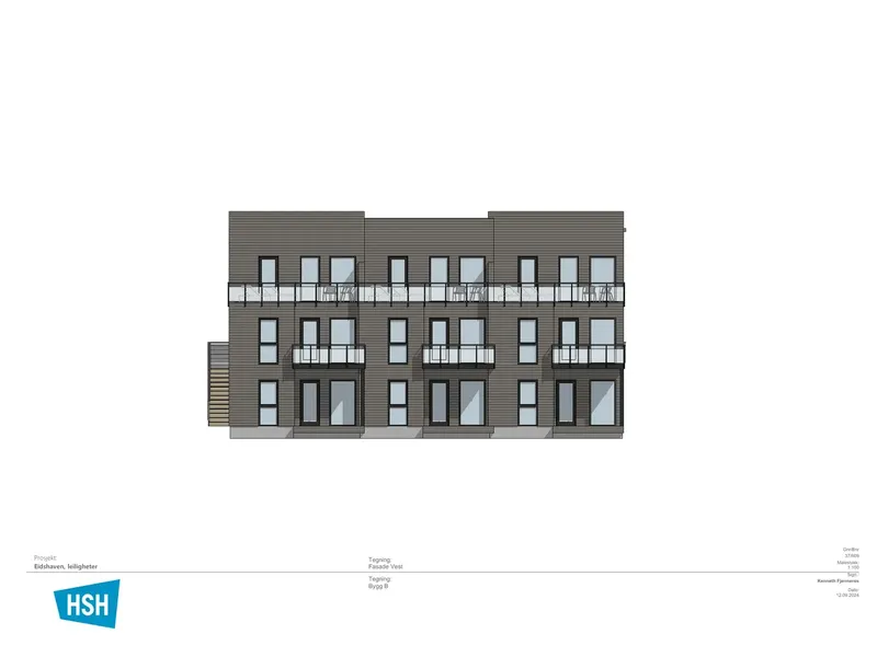 Fasade fra byggesøknad
