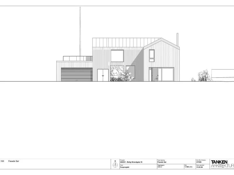 Fasade fra byggesøknad