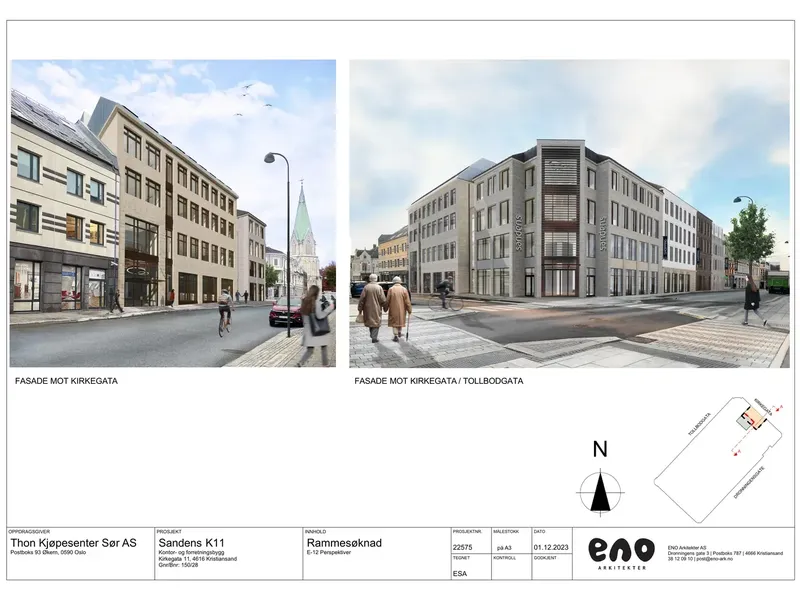 Fasade fra byggesøknad