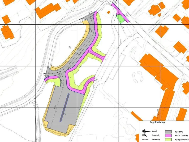 kart over nye parkeringsmoglegheiter  - Klikk for stort bilete