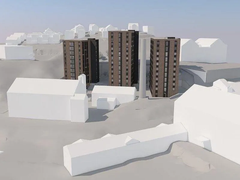 STORT PROSJEKT: I nærmeste fremtid vil det komme 450 nye studentboliger i Nydalen. Illustrasjonen er hentet fra AT Arkitektur.