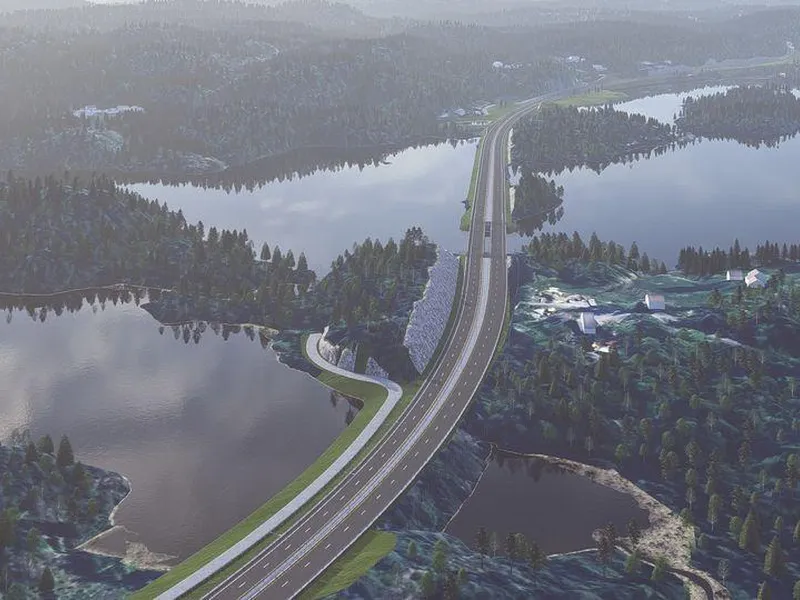 Bakkevann. Illustrasjon reguleringsplan E18 Kragerø - Bamble