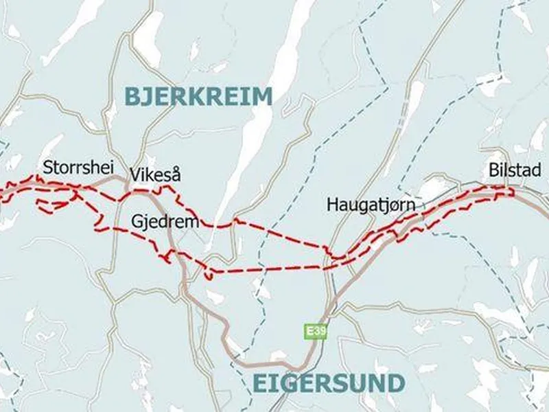 Nye Veier start opp planprogram for parsellen E39 Bilstad - Bue i Rogaland.
