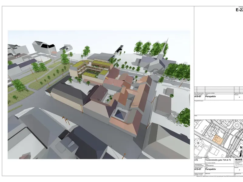 Perspektiv fra byggesøknad