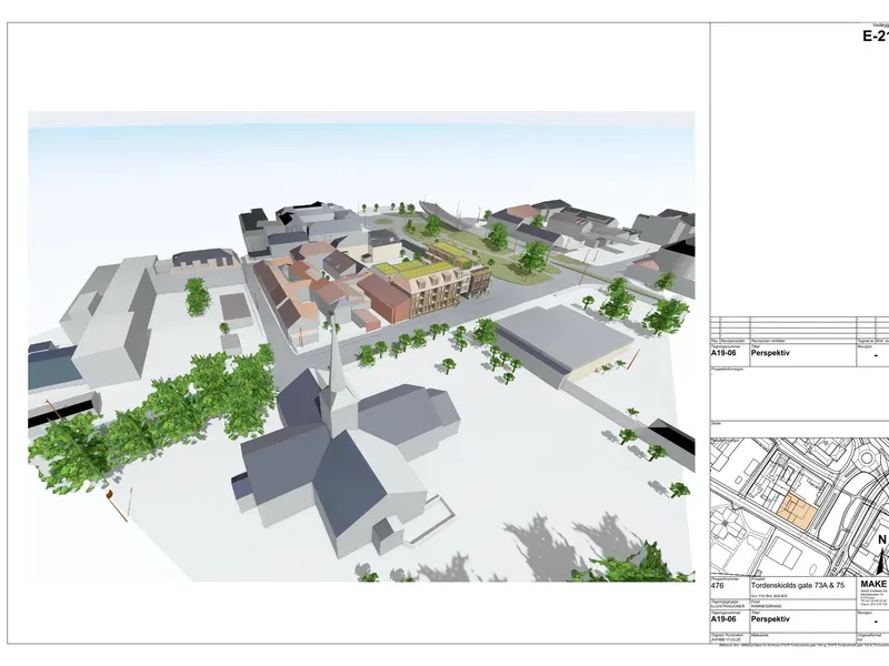 Perspektiv fra byggesøknad