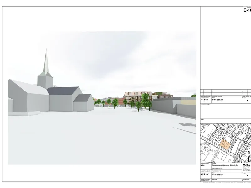 Perspektiv fra byggesøknad