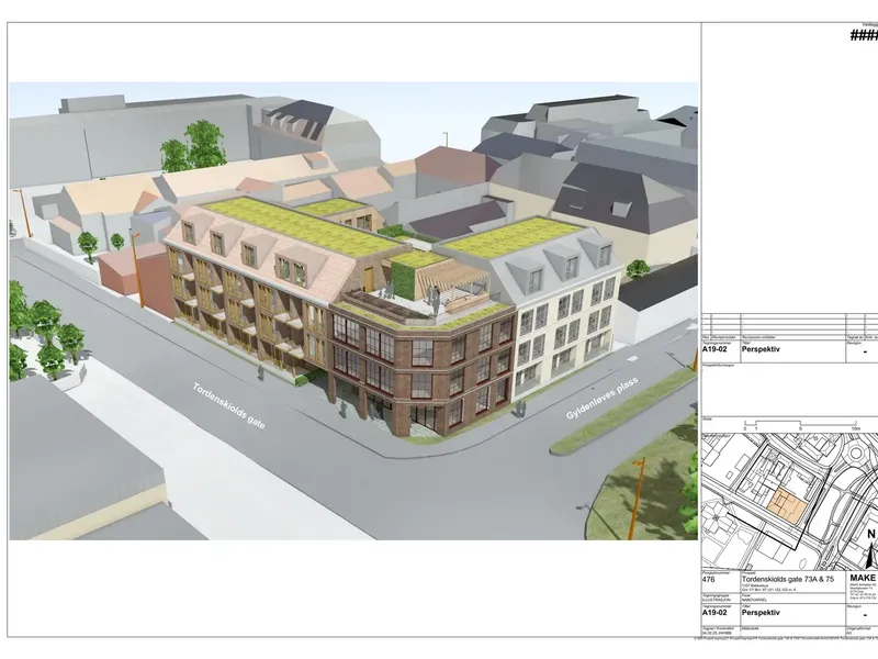 Perspektiv fra byggesøknad