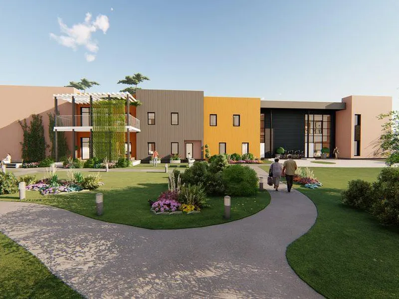 Nye Furubo omsorgsboliger med ti boenheter for utviklingshemmede skal etter planen stå innflyttingsklare i 2023. Illustrasjon: Arkitektlaget, Kongsvinger