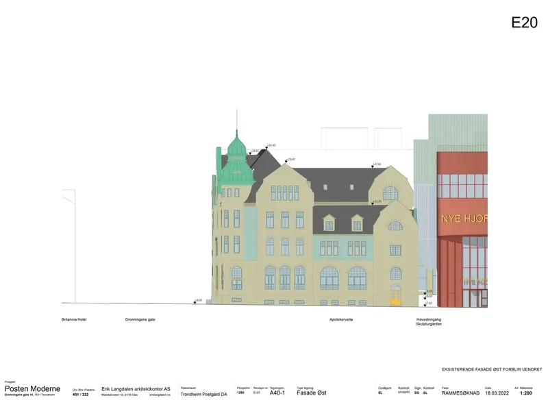 Fasade fra byggesøknad