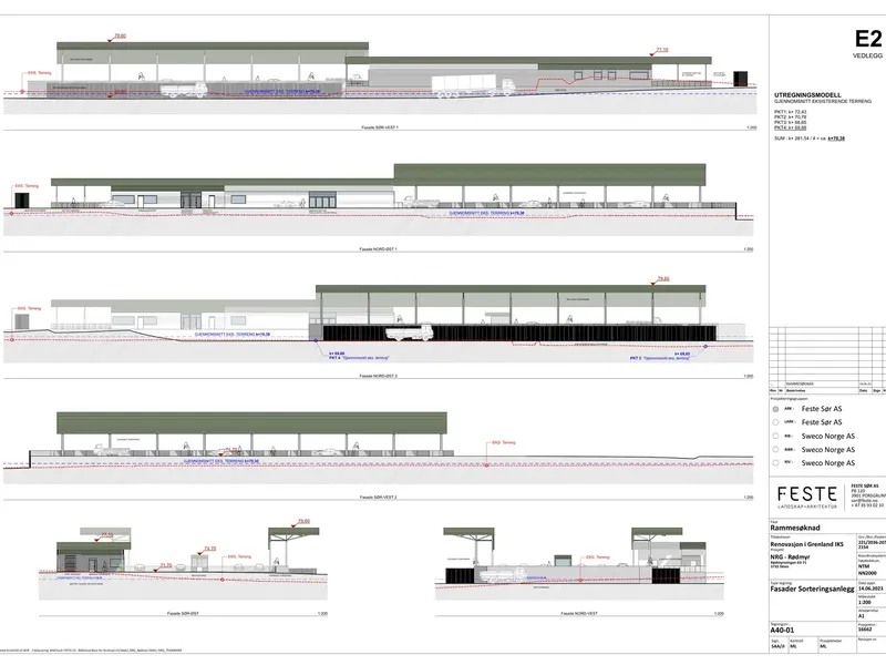 Fasade fra byggesøknad