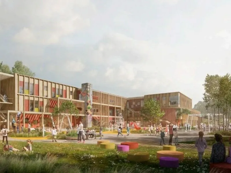 Skanska skal bygge Vesterøya skole. Ill. Hus Arkitekter.
