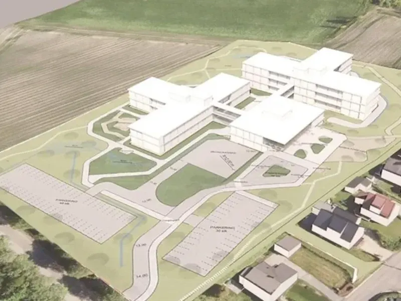 Illustrasjon av nye Krokstad sykehjem