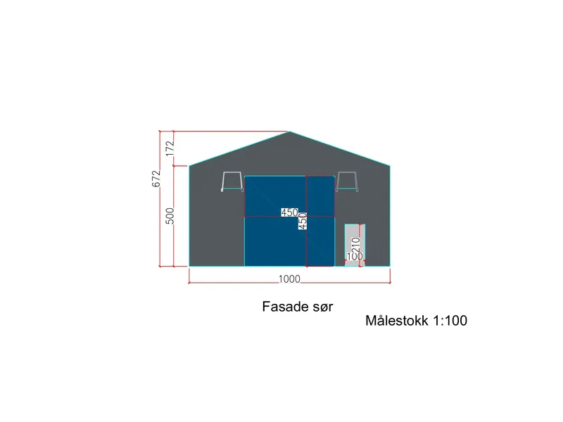 Fasade fra byggesøknad