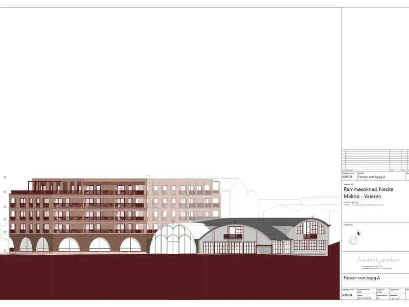 Fasade fra byggesøknad