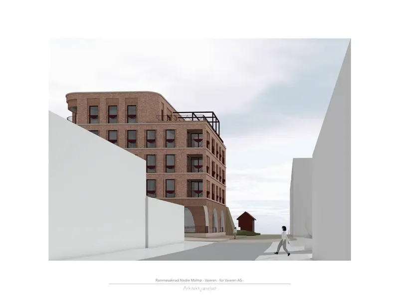 Perspektiv fra byggesøknad