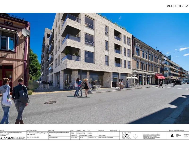 Fasade fra byggesøknad