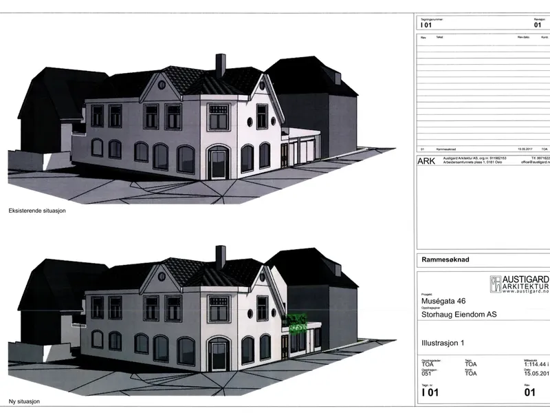 Illustrasjon fra byggesøknad