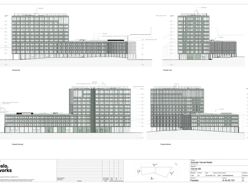 Fasade fra byggesøknad