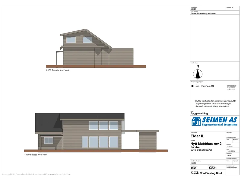 Fasade fra byggesøknad