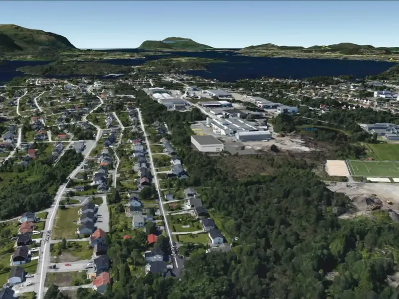 Perspektiv fra byggesøknad