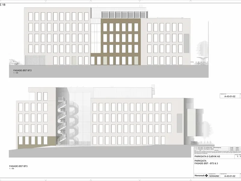 Fasade fra byggesøknad