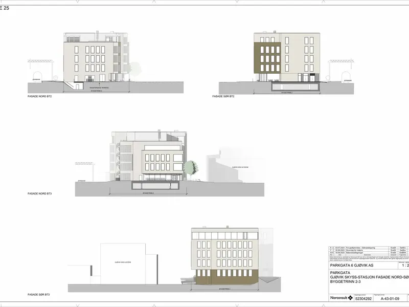 Fasade fra byggesøknad