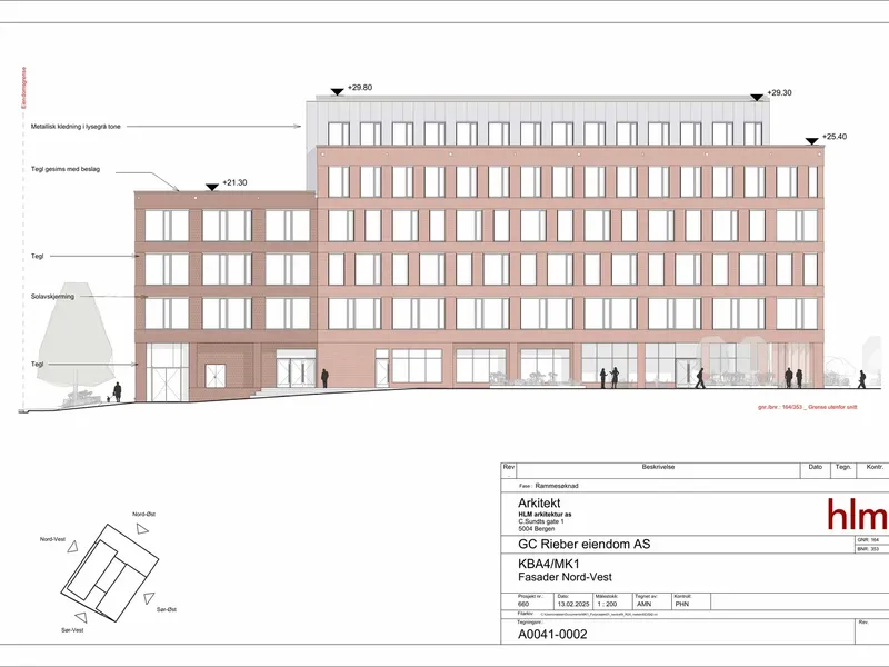 Fasade fra byggesøknad