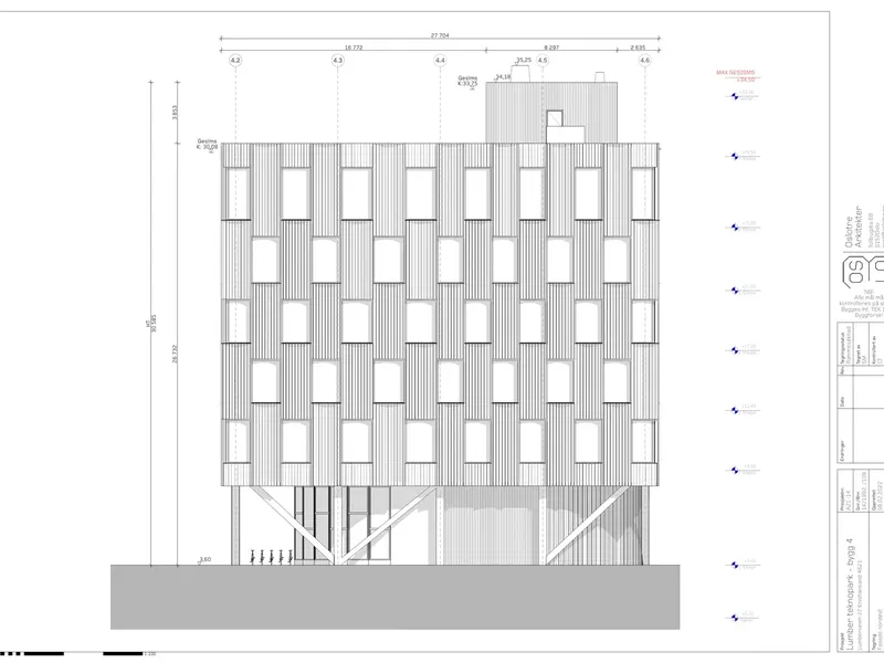 Fasade fra byggesøknad