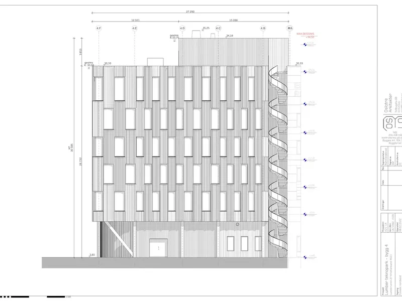 Fasade fra byggesøknad