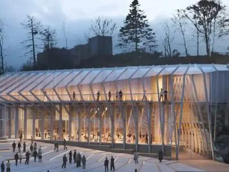 Foto av det planlagte museumsbygget i Nodevika i Kristiansand - Klikk for stort bilde