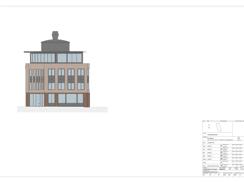 Fasade fra byggesøknad