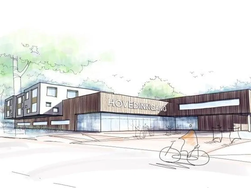 Illustrasjon som viser hvordan ny Hauger skole kan se ut