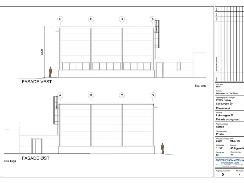 Fasade fra byggesøknad