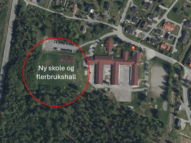Plassering Vikersund skole