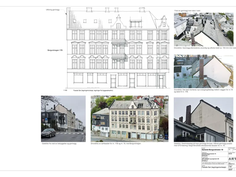 Fasade fra byggesøknad
