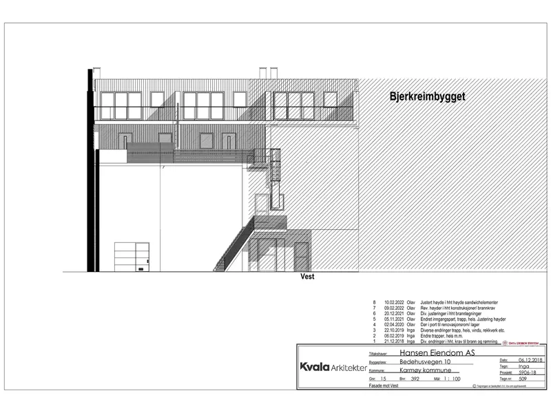 Fasade fra byggesøknad