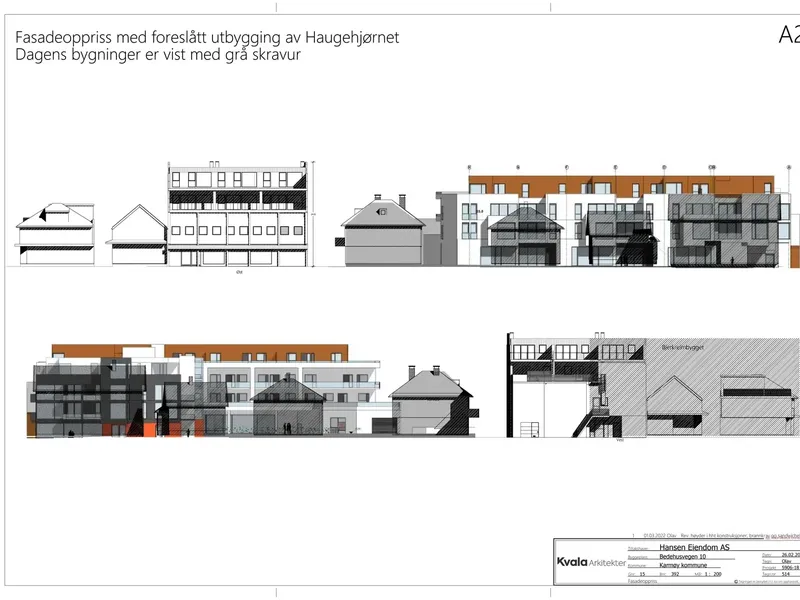 Fasade fra byggesøknad