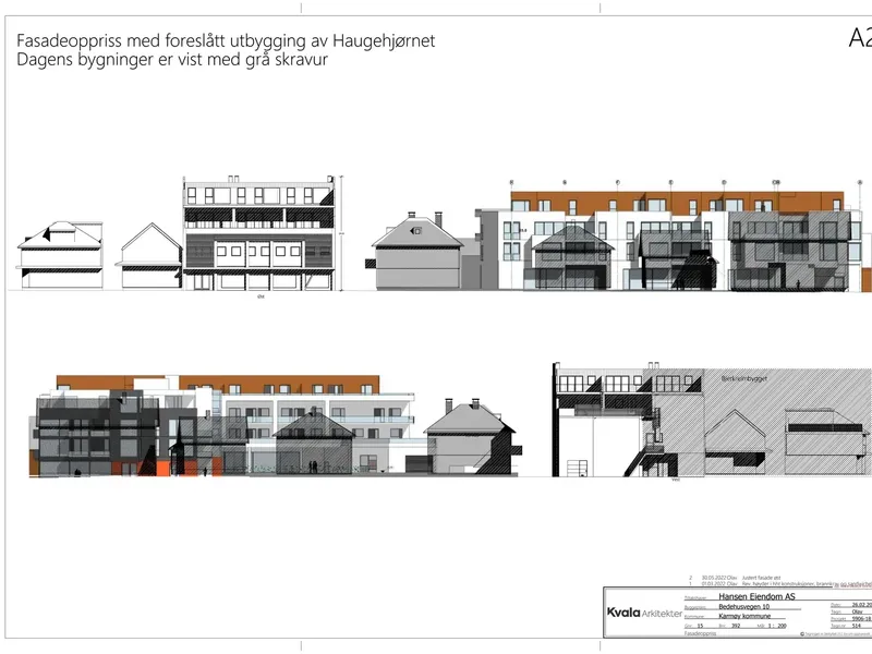 Fasade fra byggesøknad
