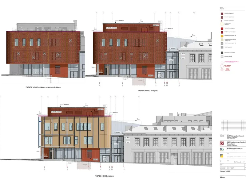 Fasade fra byggesøknad