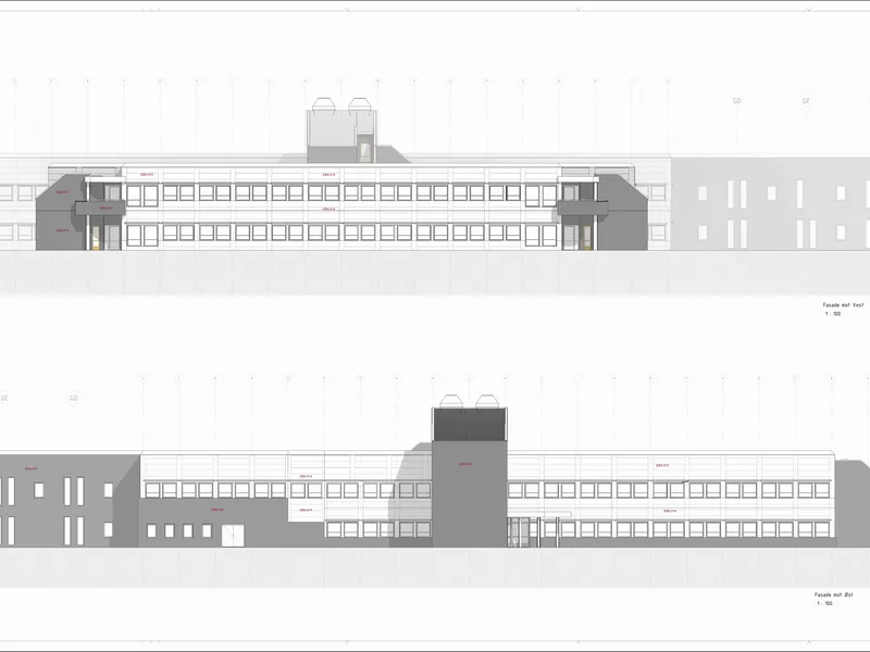 Fasade fra byggesøknad