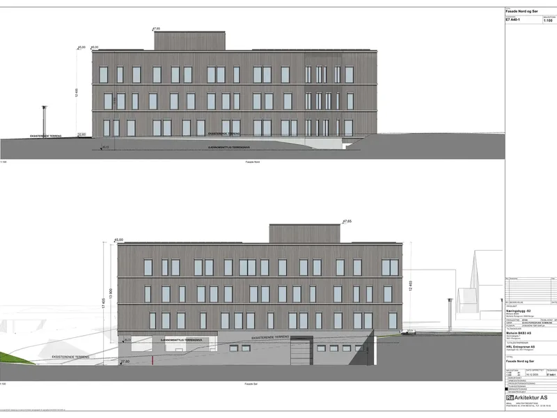 Fasade fra byggesøknad