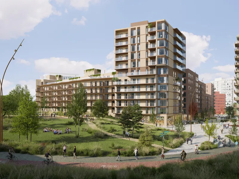 Områdepark sett mot Parkgata