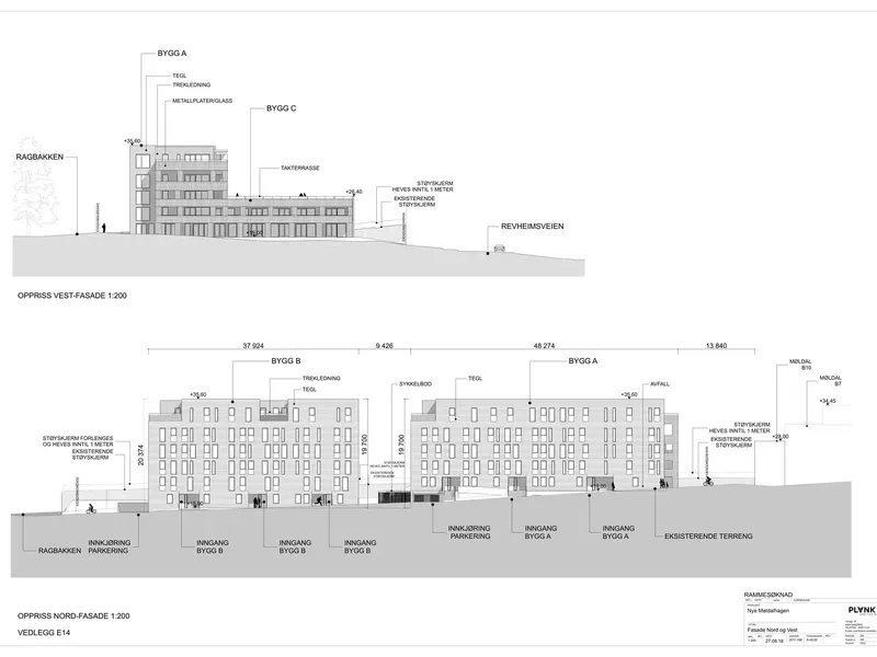 Fasade fra byggesøknad