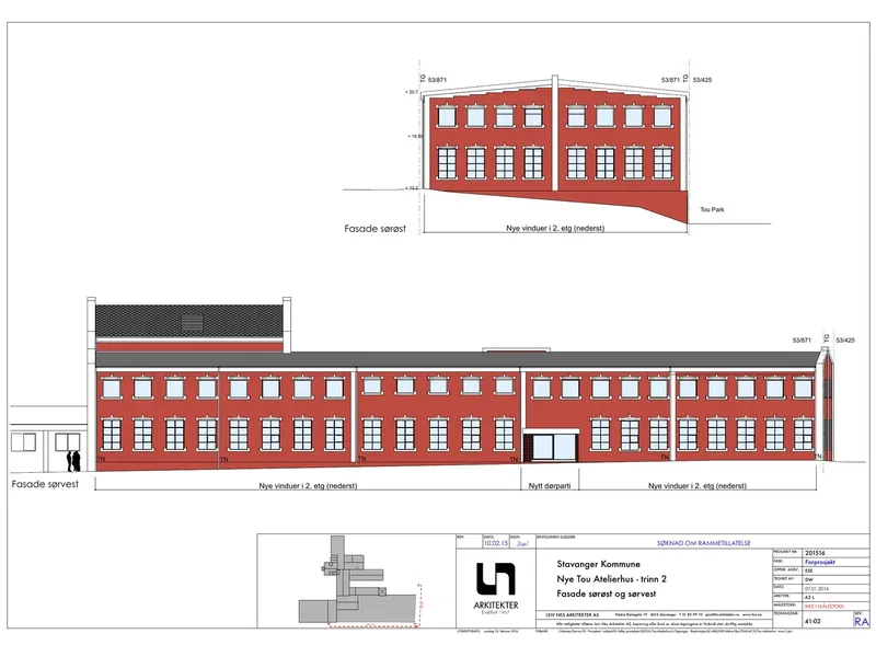 Fasade fra byggesøknad