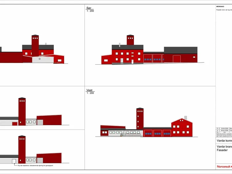 Fasade fra byggesøknad