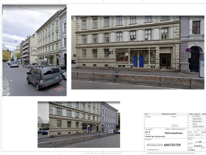 Fasade fra byggesøknad