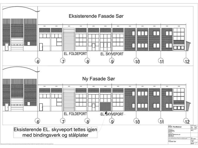 Fasade fra byggesøknad