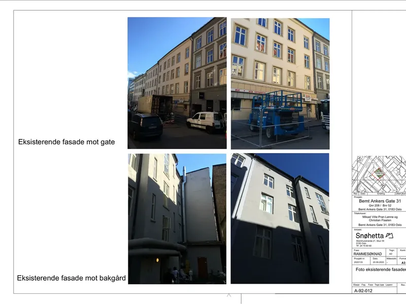 Fasade fra byggesøknad